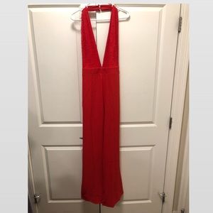 BRAND NEW RED LULUS JUMPSUIT SIZE L